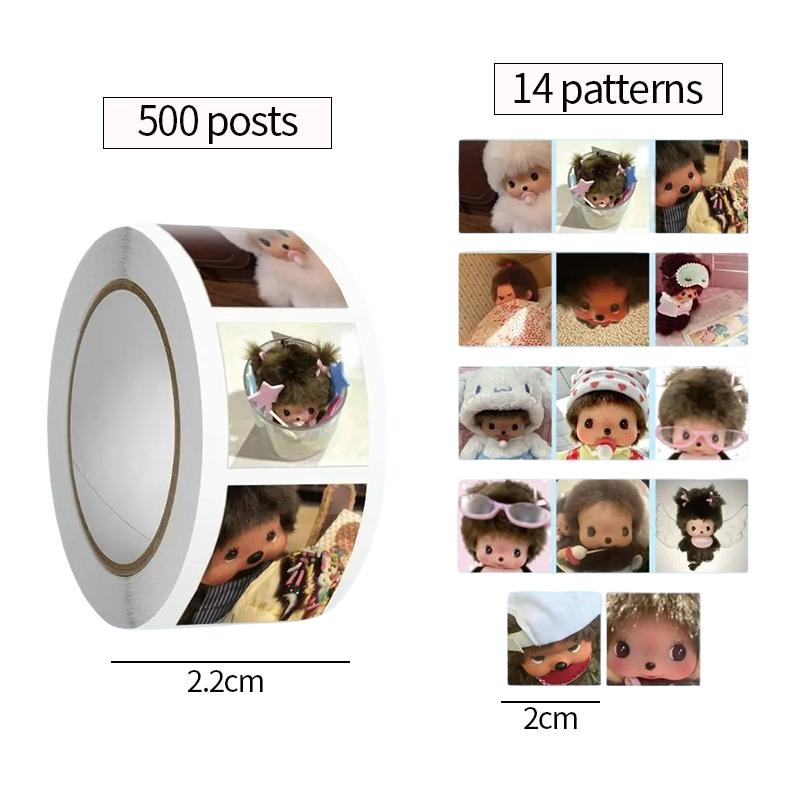 

80-500pcs Monchici Stickers Wholesale Cartoon Monchichi Stickers Mengqiqi Stickers Decals Children DIY Diary Phone Case Gift AS PICTURE