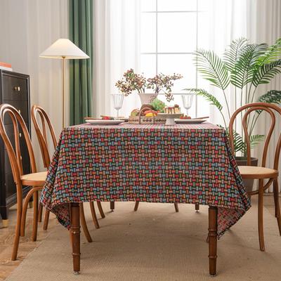 Indoor Outdoor Dinning Tabletop Decoration Rectangle Cotton Linen Table Cloth