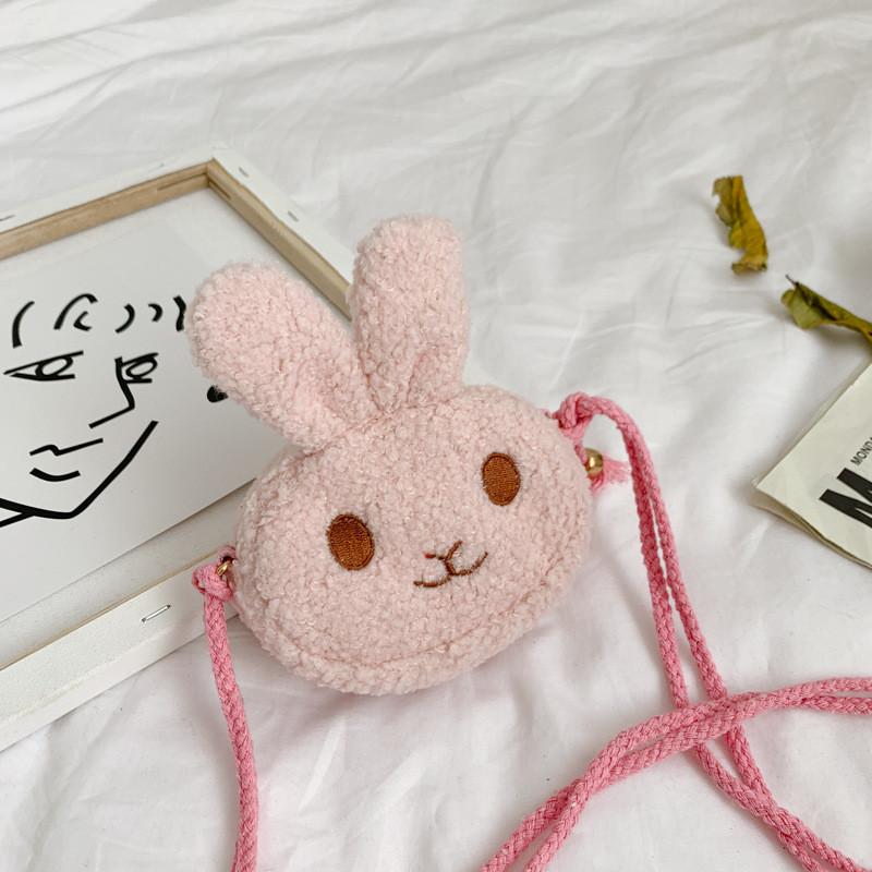Adorable Plush Rabbit Children's Crossbody Bag For Girls Stylish Mini Backpack