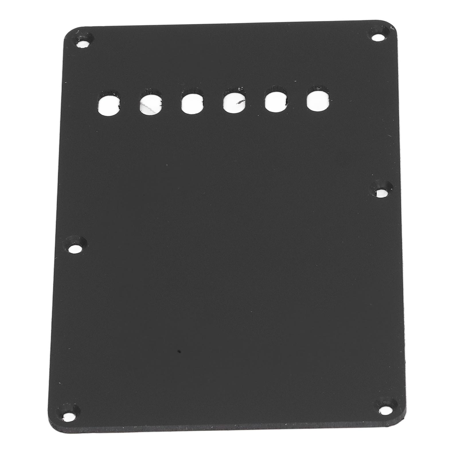

2 шт. Крышка задней панели электрогитары 6 отверстий Прочная Изысканно выглядящая накладка на гитару Задняя панель чёрный
