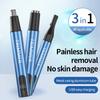 Convenient Rechargeable Nose Hair Razor ABS Electric Eyebrow Razor With Display 3 In 1