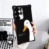Funny Cartoon Goose Game Plating Phone Case For Samsung Galaxy S24 S25 FE S26 Edge S23 Ultra S22 S21 Plus S20 Anti-Fall Airabag