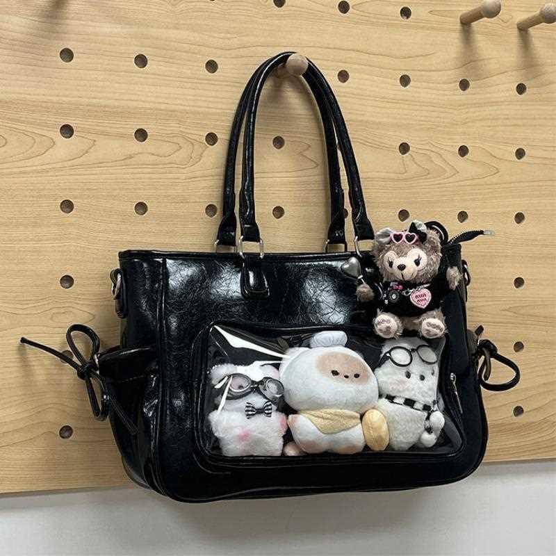 Konzert 2025 Verstecktes Fach JK Uniform Umhängetasche mit Leuchttafelhalterung für Pendeln und Aufbewahrung