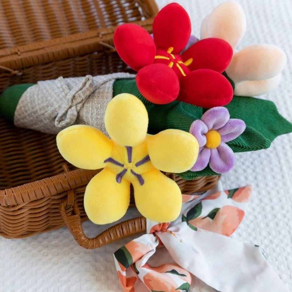 Funny Tulip Potted Plush Toy PP Cotton Succulent Plush Plants Hand Holding Flowers  Sofa Decoration