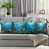 Tropical Coral Reef Pillow Covers, Vibrant Underwater Fish Decorative Throw Pillow Cases, Ocean Marine Home Decor Cushion Covers