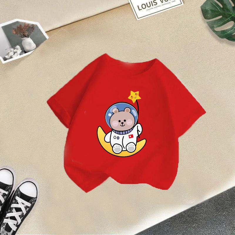 Children T-shirt Cute Animals Printed Kids 100% Cotton Tops O-Neck Short-sleeve Kids 2-13Y T-shirt