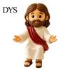 Artystyczne prezenty na parapetówkę Urocza modląca figurka Jezusa z żywicy, Błogosławiąca postać Statuetka na biurko, Kreatywne statuetki Dekoracja do przedpokoju Religijny przedmiot kolekcjonerski