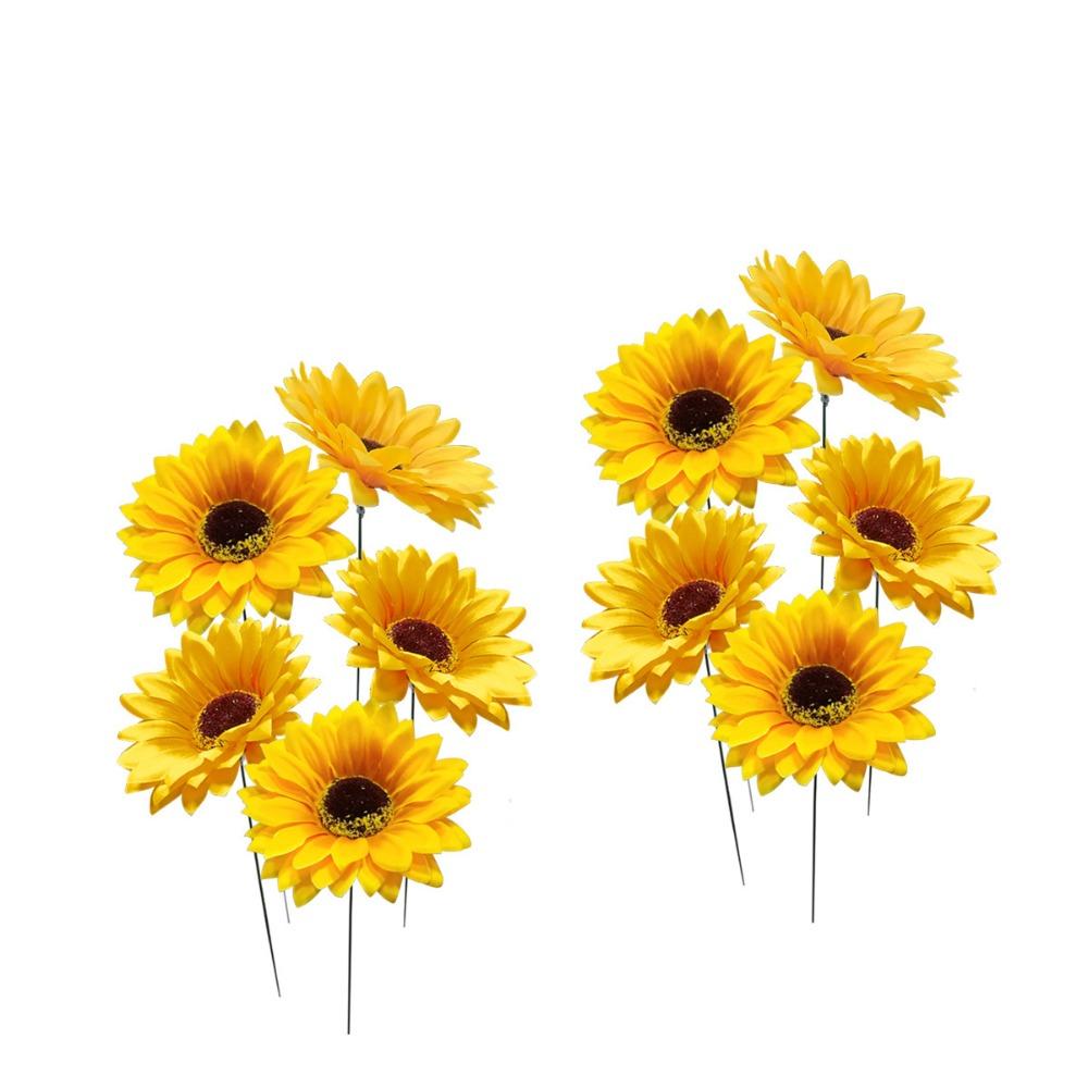 10pcs Colorful Decorative Garden Stakes Creative Garden Floor Plugs Crafts Flower Ground Stake  Yard