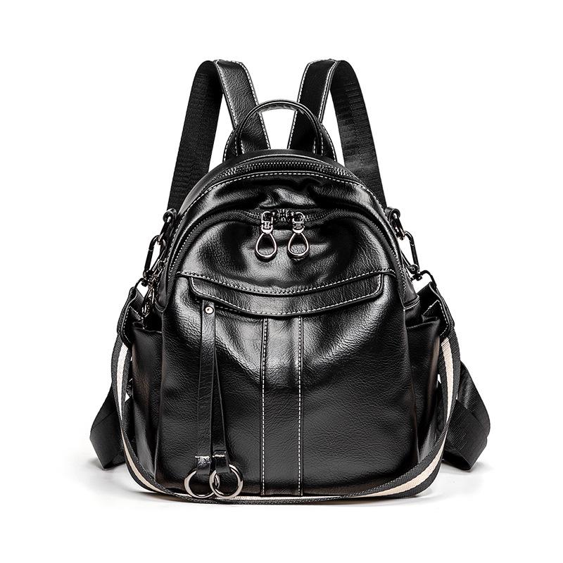 Women's Vintage Oil Wax Leather Anti-Theft Backpack - Multi-Purpose, Casual Travel & Commute Bag (Spring 2025)
