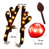 Car Antler Decoration Reindeer Christmas Decoration Kit with LED Light Up Car Truck Vehicle Costume Christmas Antler Deer Decor