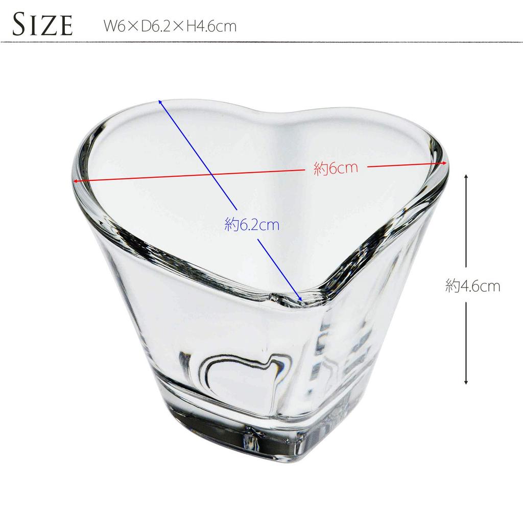 Toyo Sasaki Glass Hanakazari Heart Made in Dishwasher Glass Small Cup, Japan, Safe, Bowl, Plate, Dish, Plate, P-20302