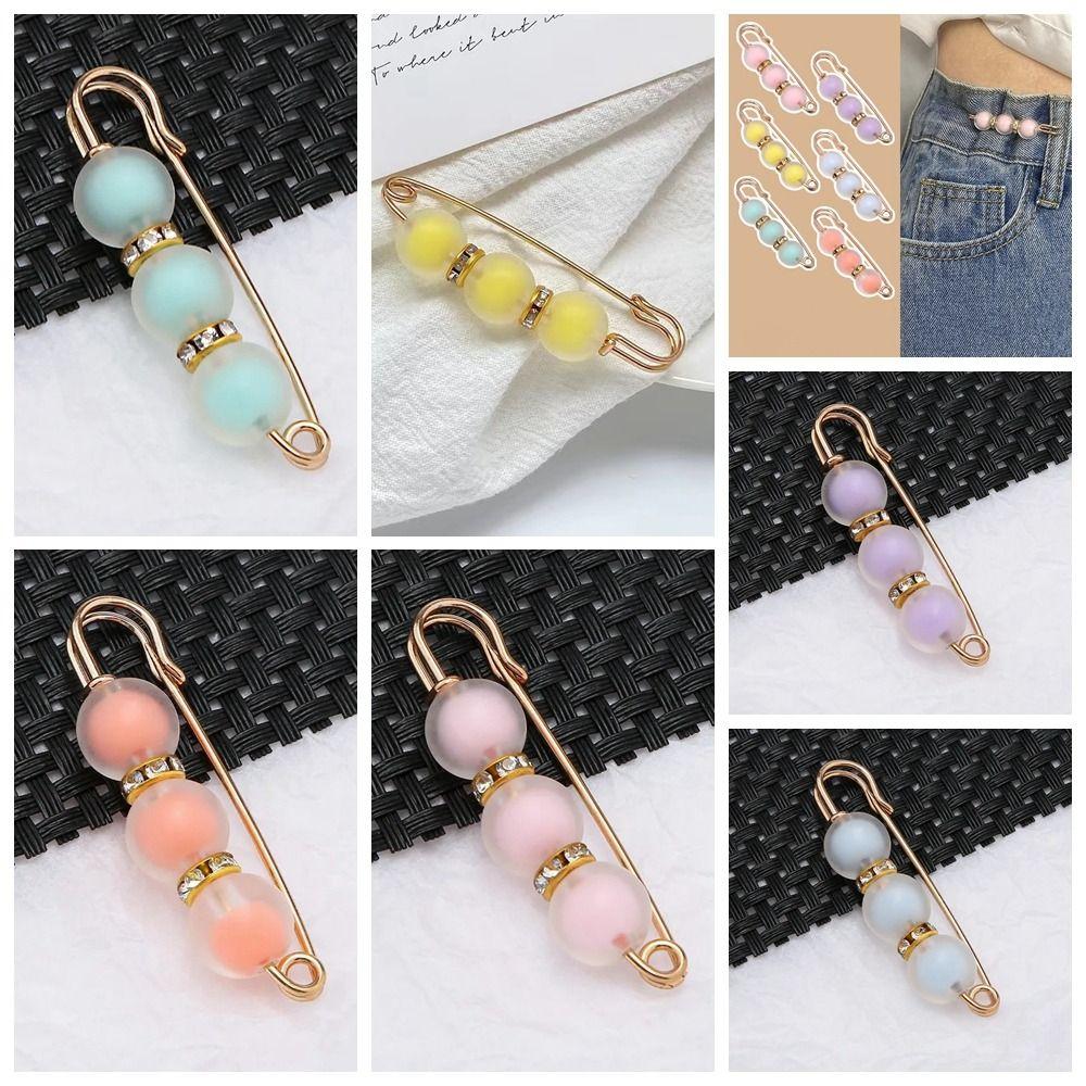 

Acrylic Sewing-Free Buckles for Jeans Geometric Detachable Metal Pins Vintage Weddings