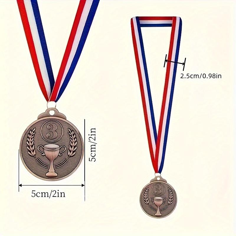 18-Pack Golden Silver Bronze Award Medals Set Numbered 1st 2nd 3rd Place Alloy Medals Universal Fit for Sports and Competitions