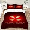 3Pcs Umbrella Corporation Logo Bedding Set Soft Fabric Duvet Cover Pillowcases Home Christmas Xmas Halloween Gift 1 Duvet Cover 2 Pillowcase L1136