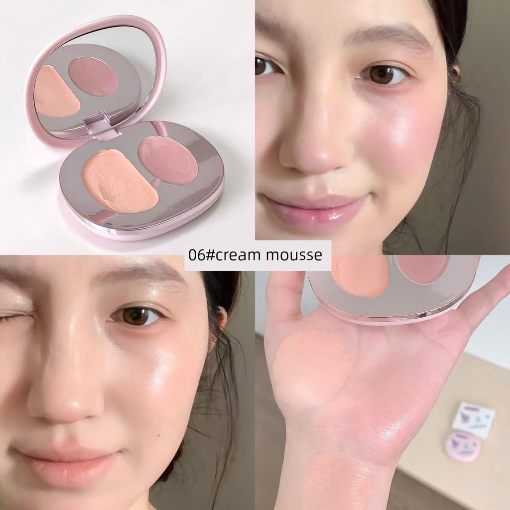 Two-Tone Blush Cream with a Water-Gloss Effect, Enhances Complexion and Brings a Vibrant Glow, High-Gloss Blush, 2026 Genuine Product