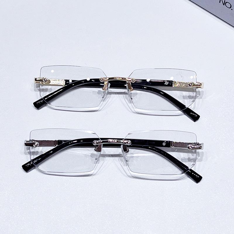 Color-Changing Fashion Sunglasses: Frameless, Anti-Blue Light, Small Square Frame