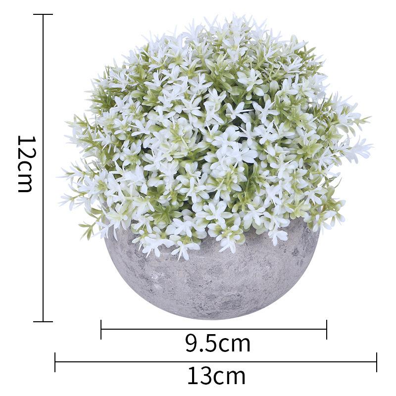 Planta de Simulación Planta en Maceta Decoración de Escritorio de Oficina Adorno de Planta Verde Planta en Maceta Bola de Hierba Planta Verde Milán Eucalipto