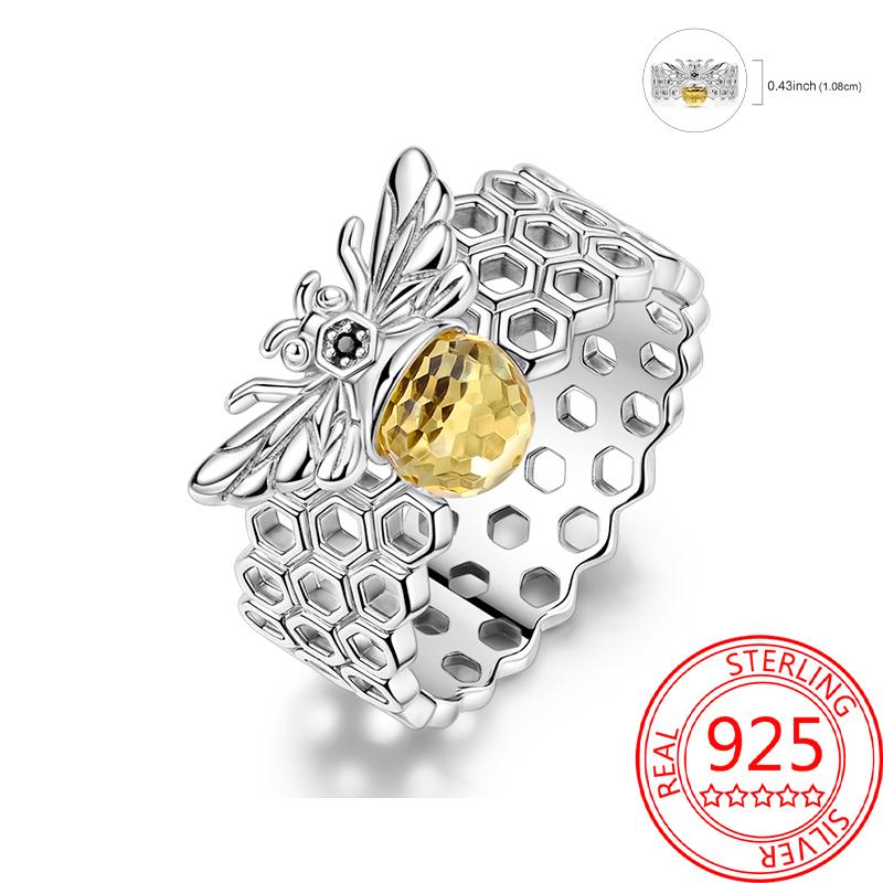 925 Silver Beautiful Stars and Moon Shining Sun Geometry Infinite Combination Ring Boutique Matching Gifts