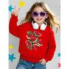 Kids Sweatshirt,Crew Neck Fashion Top, Fun "Watermelon Slices Leaves" Patterned Sweatshirt, Suitable for Everyday Casual Wear