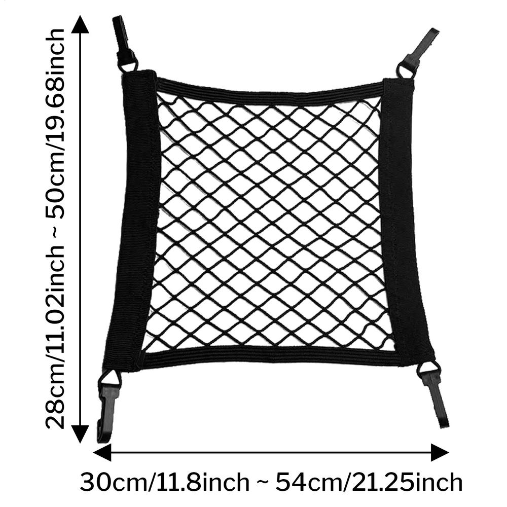 Motorcycle Helmet Holder Net Heavy-Duty High Elastic Cargo Net Mesh Storage Trunk Bag For Scooter Bike Storage Basket