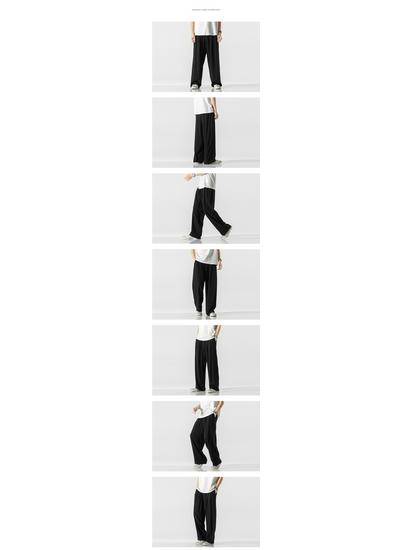 Men's Chinese Style Lightweight Linen Trousers - Summer Plus Size Loose Fit, Wide Leg, Breathable Cotton Casual Pants