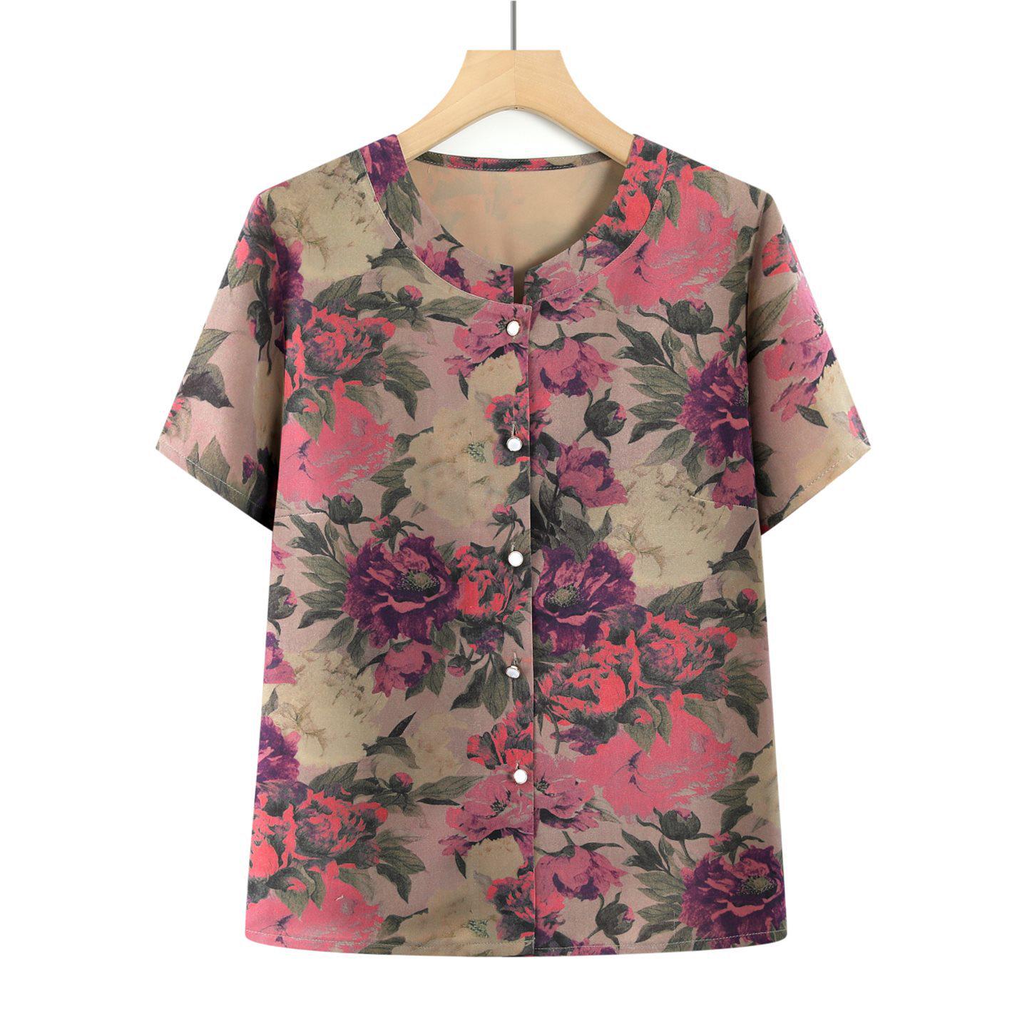 

New 2026 Summer Outfit for Mature Women: Grandma s Relaxed Two-Piece Set 6XL (160-180 catties)