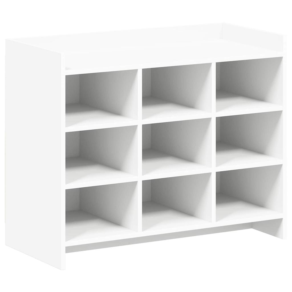 Shoe Cabinet with Storage White 85 x 39.5 x 70 cm Engineered Wood