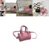 Stylish Mini Round Cylinder Bag Women 2023 Trendy Litchi Texture Handbag Soft Urban Chic