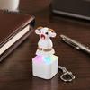 Animal Decompression Keychain 1/2/3Pcs Screaming Goat Keyboard Fidget Toy, Rechargeable Sheep Finger Clicker Toy with Light Sound, Push Button Stress