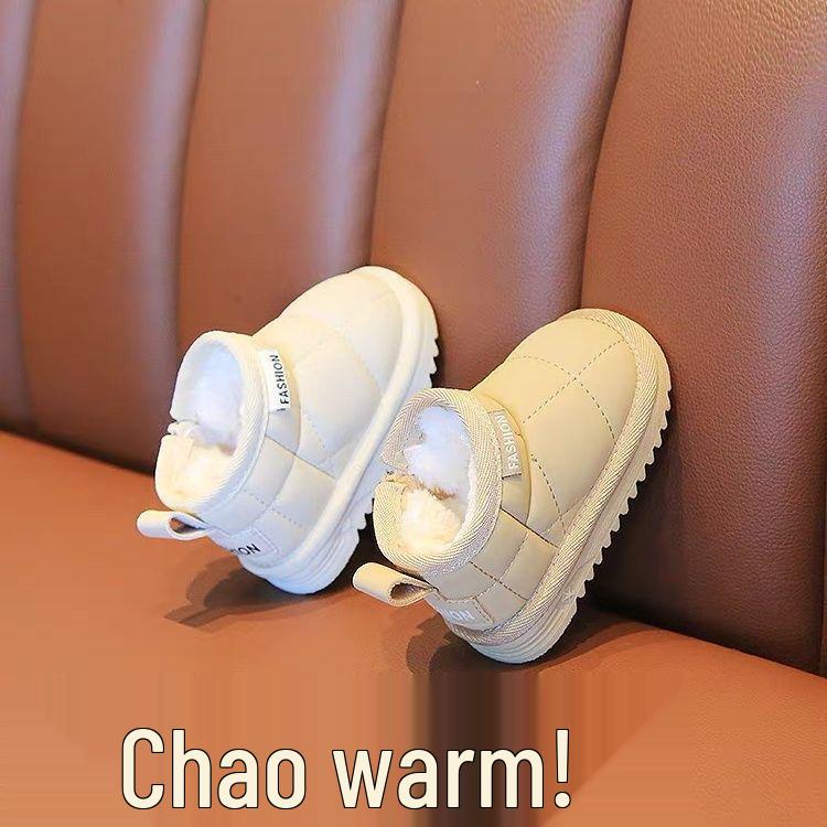 Warm Winter Baby Snow Boots for Boys and Girls - Soft Sole Velvet Cotton Shoes for Infants (1 Year Old)