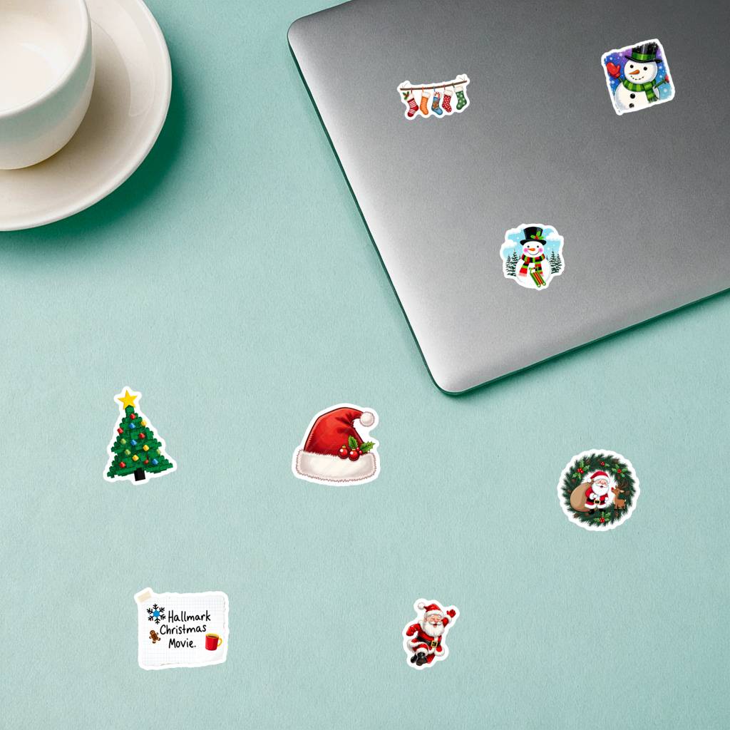 35pcs Cute Snowman Stickers Cheerful Ornaments Stickers Funny Stickers For Laptop Motorcycle Luggage Phone Suitcase