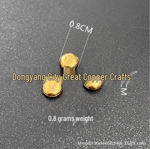 30 Mixed Styles of Imitation Gold Accessories: Ingots, Sunflower Seeds, Peanuts, Turtles, Ruyi, Treasure Basin, Golden Ornaments