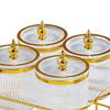 Dry Fruit Tray with Lid Appetizer Serving Plate Food Storage Container Snacks Dish Divided Nut Bowl