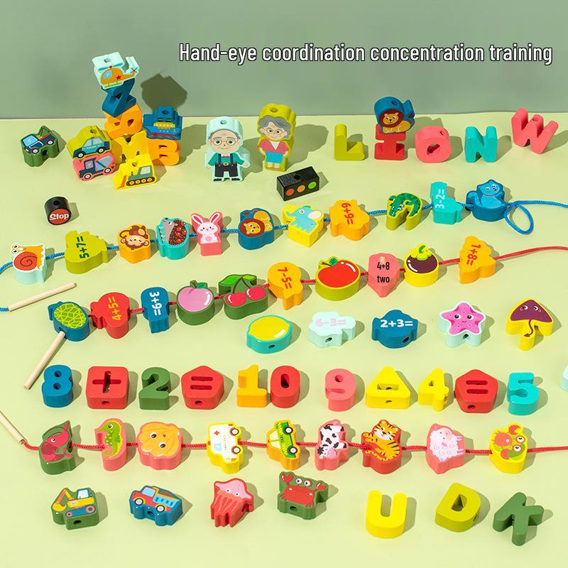 CPC Baby Fine Motor Skills Bead Toy: Toddler Threading & Concentration Blocks