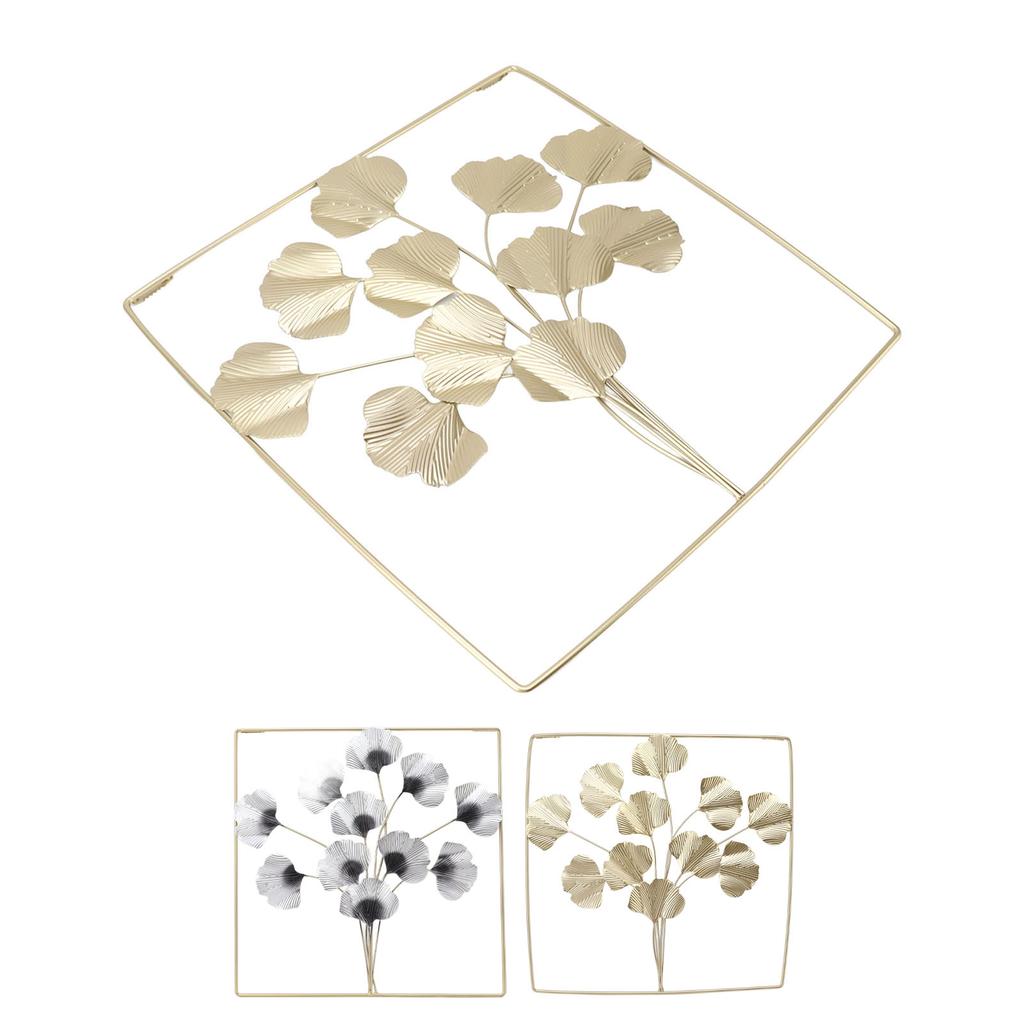 Ginkgo Leaves Wall Decoration Wear Resistant Northern Europe  Lightweight Iron Metal Leaf Wall Decor Vivid for Bedroom
