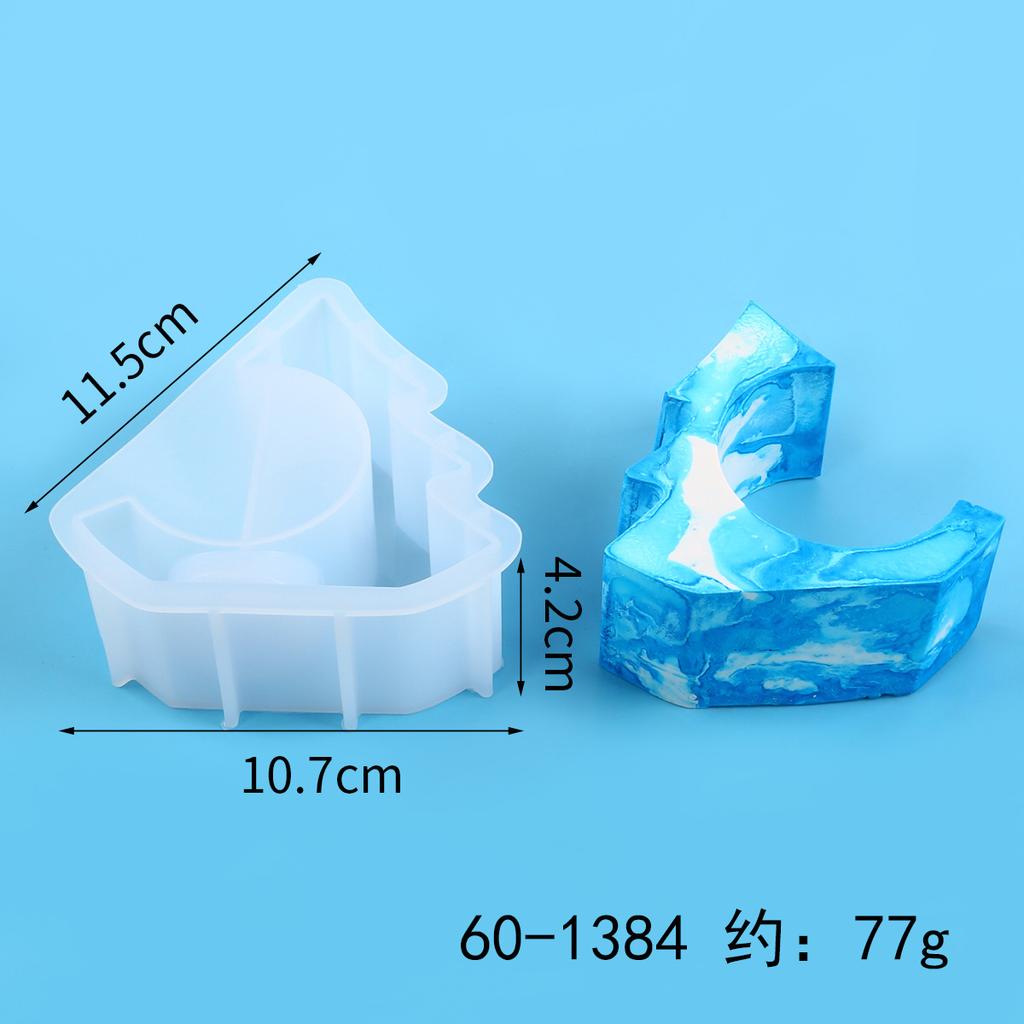 Xmas Ornaments Candlestick Silicone Mold DIY Handmade Christmas Tree Plaster Concrete Resin Candle Holder Craft Molds Home Decor