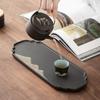 Japanese Style Hand Drawn Mountain Shadow Loop-Handled Teapot Dry Pour Sets Kung Fu Tea Set Home Teacup