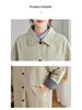 Elegant Minimalist Women's Trench Coat - Korean Style, Loose Fit, Mid-Length, Slimming Silhouette