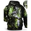 Pánská unisex mikina s kapucí módní pulovr mikina s kapucí mikina s kapucí zvíře vlk lev drak tygr tisk denní 3D tisk mikiny pro volný čas