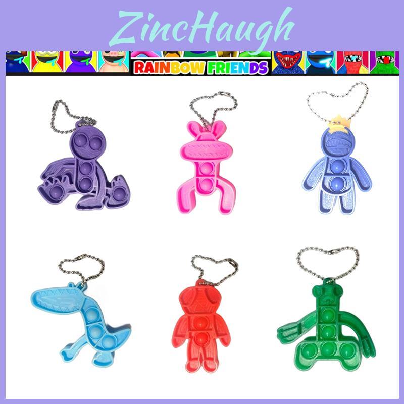 Cute Roblox Rainbow Friends Keychain Durable Silicon Bag Pendant For Kids And Friends