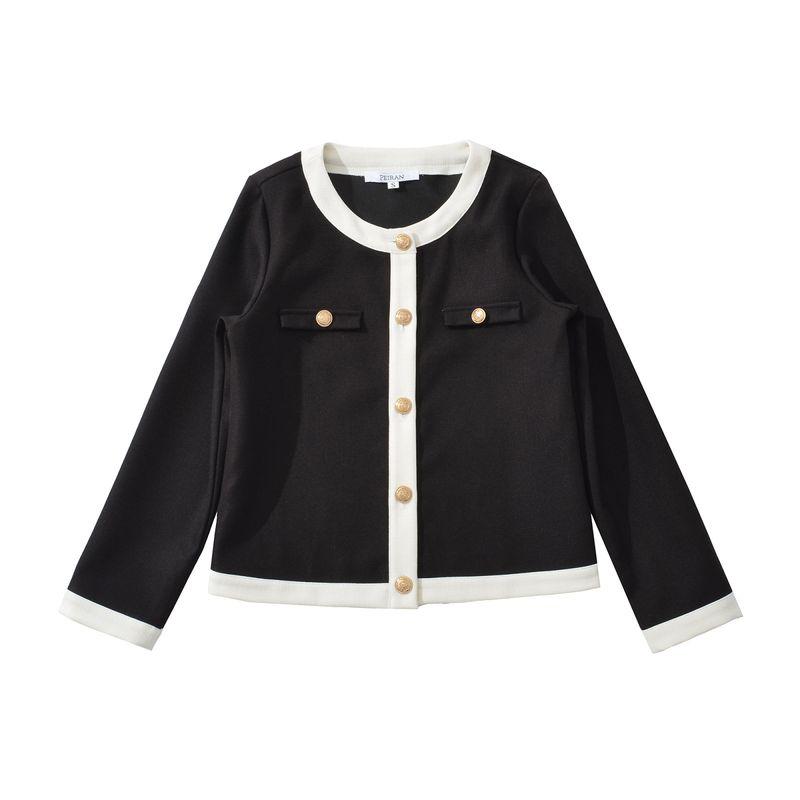 Zbzr Spring New Women clothes round Neck Long sleeve Age-Reducing Contrast Color Patchwork Jacket With Belt Shorts Set