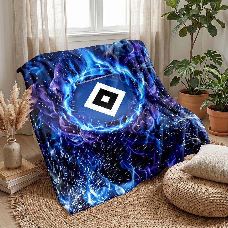 Hamburger SV Football Print Flannel Blanket, Soft Warm Lightweight Throw Blanket for Sofa Bed Camping