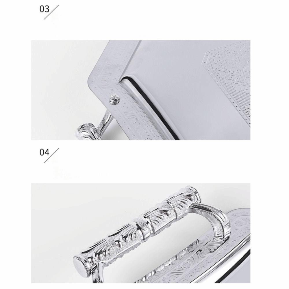 European Style Stainless Steel Storage Tray Vintage Candy Dessert Plates Serving Tray  Party