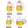 Water Jug Glass Water Pitcher Set Home Heat-Resistant Teapot Tea Cup Set Cold Kettle Water Jug With Handle for Boiling Drinkware