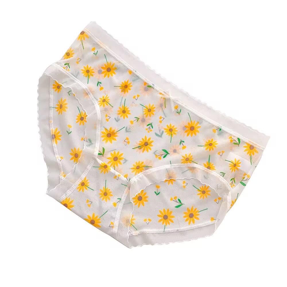 Dámské krajkové spodní prádlo, roztomilé kalhotky s středním pasem, bezešvé kalhotky, roztomilé kreslené kalhotky, dámské spodní prádlo