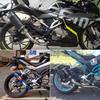 CFMOTO 250SR Complete Motorcycle Exhaust System: Front Pipe & Tail Muffler Set