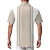 Men's Vintage Button Down Bowling Shirts Short Sleeve Summer Beach Shirt