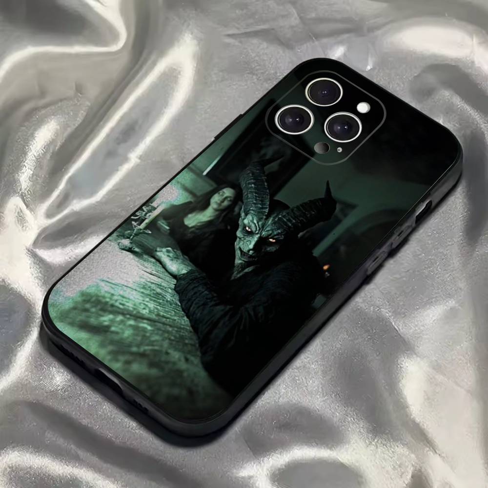 Gothic S-Satan Witch Phone Case For iPhone 16,15,14,13,12,11,Pro,Max,Plus,X,XS,SE4,E,Mini,Soft Black Case