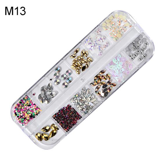 Sfaturi mixte pentru arta unghiilor DIY cu strasuri pentru decorare cu bile rotunde instrument de manichiura