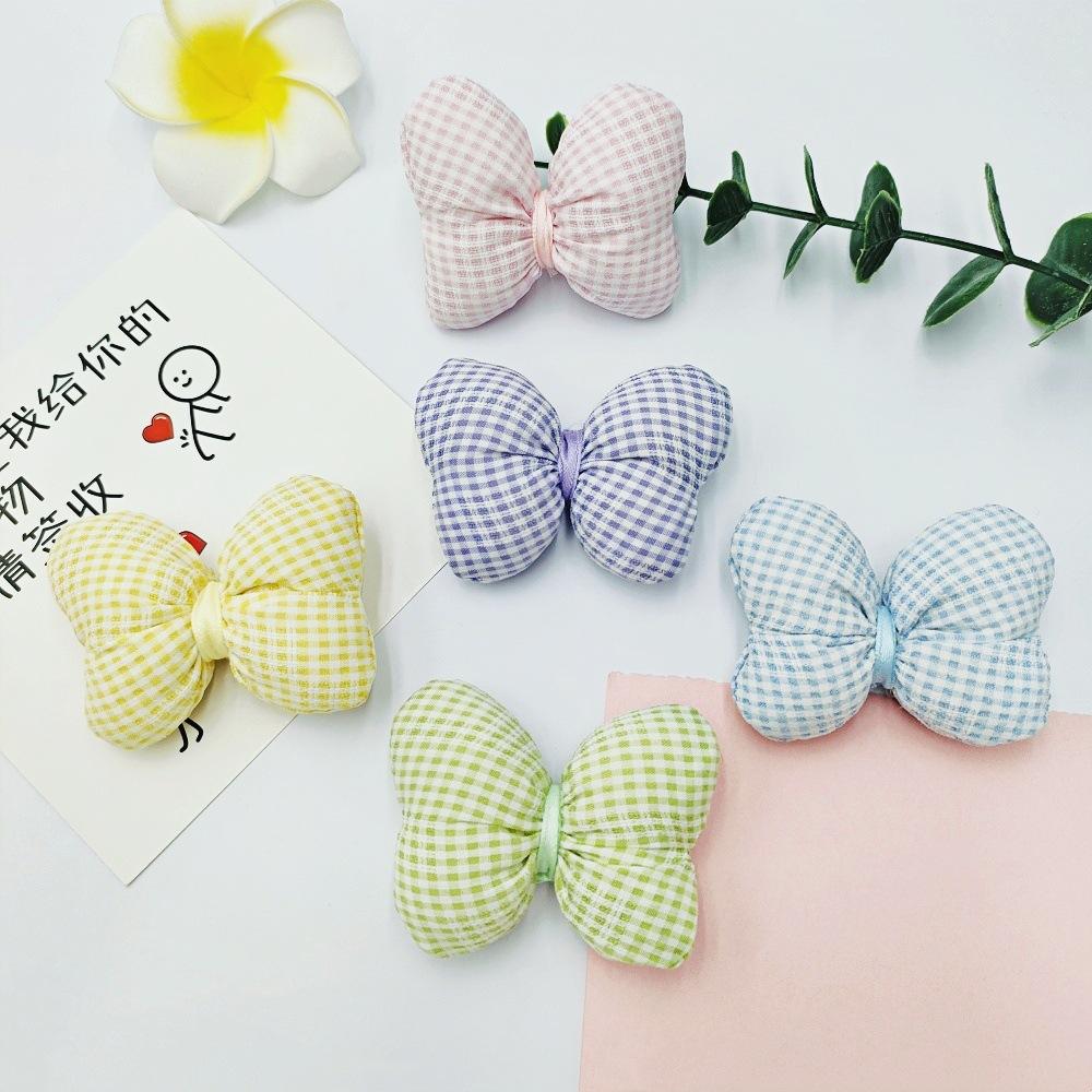 

Handmade DIY Sewing Materials Kit - Plaid Embroidery Lace Cotton Bear Bow for Clothing Hairpin Jewelry Accessories Decor